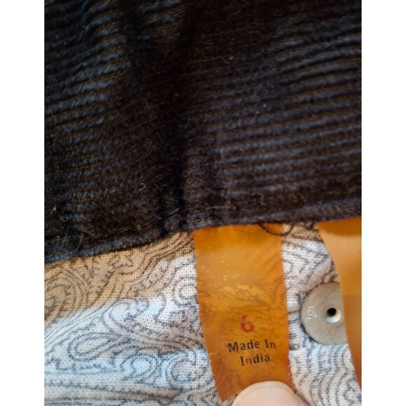 Athleta Black Corduroy Pants Size 6 With Adjustable Drawstring Waist - Picture 4 of 6